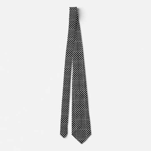 Cravate Black and White Gingham Tie (Dos)