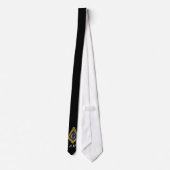 Cravate Black and White Masonic Freemason Monogram (Dos)