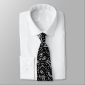Cravate Black and White Modern Intricate Ornate (Attaché)