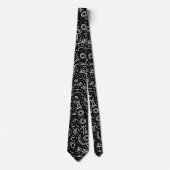 Cravate Black and White Modern Intricate Ornate (Devant)