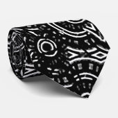 Cravate Black and White Modern Intricate Ornate (Roulé)