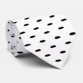 Cravate Black and White Pattern Custom Necktie (Roulé)