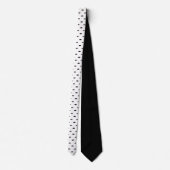 Cravate Black and White Pattern Custom Necktie (Dos)