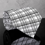 Cravate Black and White Plaid Custom Necktie<br><div class="desc">A timeless and versatile accessory, this custom necktie features a classic black and white pattern. Perfect for adding a touch of sophistication to any outfit, whether it's for a formal event, a business meeting, or simply to elevate your everyday look. The crisp stripes create a stylish and refined appearance, making...</div>