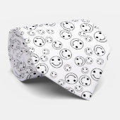 Cravate Black and white smiling faces (Roulé)