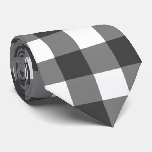 Cravate Black and white squares (Roulé)