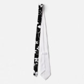 Cravate Black Blanc été Tropiques Mens Mode Necktie (Dos)