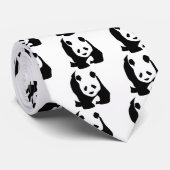 Cravate Black Blanc Panda Ours Faune Zoo Animal Tshirt (Roulé)