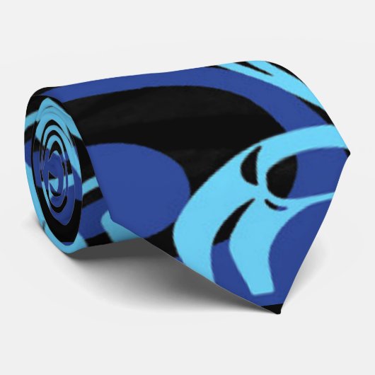 Cravate Black Blue Haida Eagle Thunder Bird Art autochtone (Roulé)