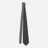 Cravate Black Charcoal, Gray And White Diagonal Stripes (Dos)