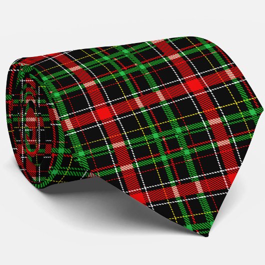 Cravate Black Christmas Flannel Plaid Tartan Design