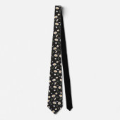 Cravate Black daisy tie, floral tie, floral ties daisies (Devant)