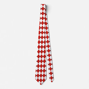Cravate Black Dot Red and White Harlequin