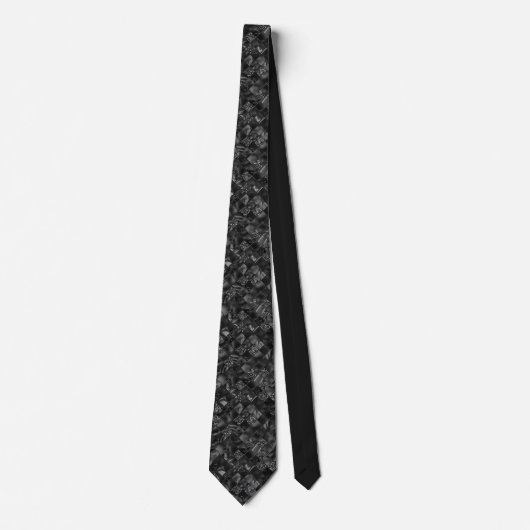 Cravate Black Faux Foil et Parties scintillant Motif (Devant)