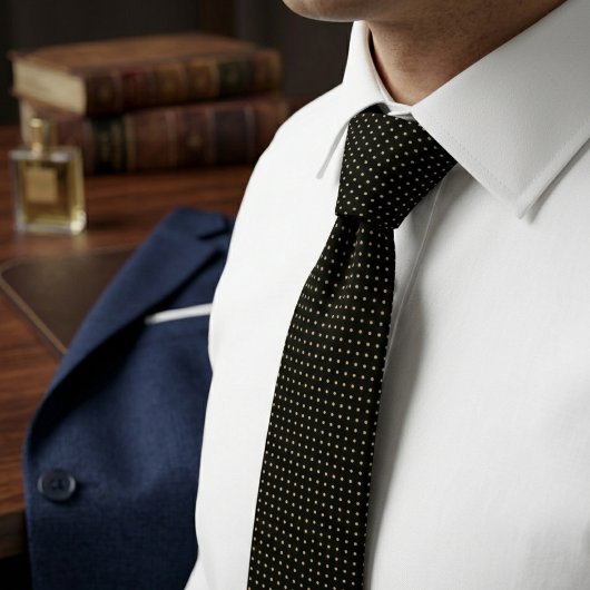 Cravate Black & Gold Micro Polka Dot