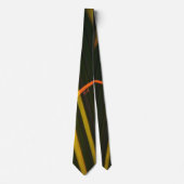 Cravate Black Gold Orange Modern Streaks Personnalisé (Devant)