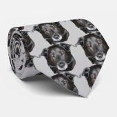Cravate Black Labrador Retriever Dog Face (Roulé)