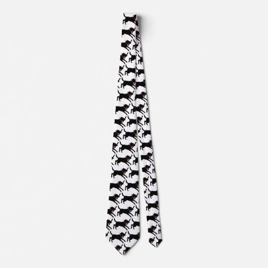 Cravate Black Labrador Retriever Motif Running Chien (Devant)