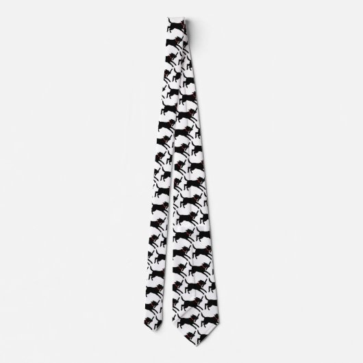Cravate Black Labrador Retriever Motif Running Chien (Dos)
