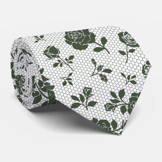 Cravate Black Lace Vintage (Roulé)