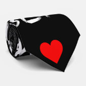Cravate Black Lives Matter Acronym Red Heart (Roulé)
