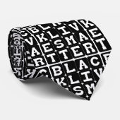 Cravate Black Lives Matter BLM in Square Pattern (Roulé)