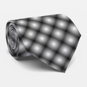 Cravate Black Mesh White Balls Moire par Kenneth Yoncich (Roulé)