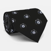 Cravate Black Micro 8 Ball Billiards Pool Player Cool (Roulé)