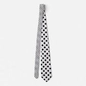 Cravate Black on White Mini Polka Dots Necktie (Dos)