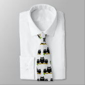 Cravate Black Owls Design Any Colour Background (Attaché)