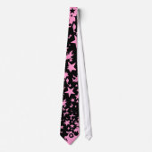 Cravate Black & Pink Star (Devant)