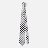 Cravate Black polka dots on white (Devant)