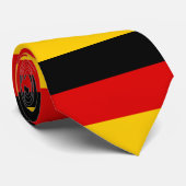 Cravate Black Red Gold Stripes Allemagne (Roulé)