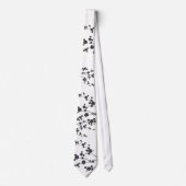 Cravate Black Sakura Cerry Fleurs Fleurs Fleurs Oriental Z (Devant)