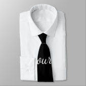 Cravate Black solid add name text message here throw pillo (Attaché)
