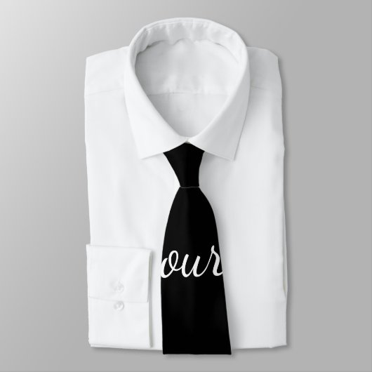 Cravate Black solid add name text message here throw pillo (Attaché)