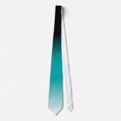 Cravate Black Teal White ombre (Devant)