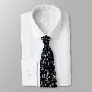 Cravate Black White and Blue Marble Tie