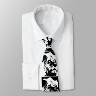 Cravate Black & white lion pop art