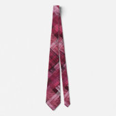 Cravate Black, white strokes and stripes on burgundy. (Devant)