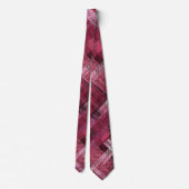 Cravate Black, white strokes and stripes on burgundy. (Dos)