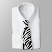 Cravate Black White Zebra Stripes Élégant Cool Motif (Attaché)