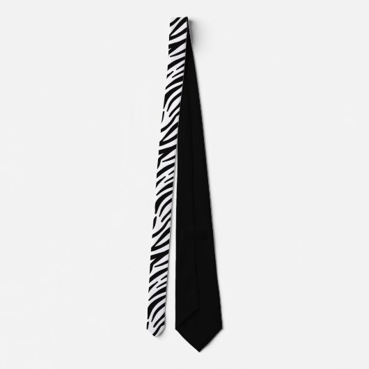 Cravate Black White Zebra Stripes Élégant Cool Motif (Dos)
