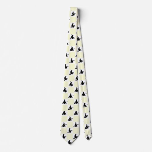 Cravate Black Witches Yellow & White Checkered (Devant)