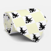 Cravate Black Witches Yellow & White Checkered (Roulé)