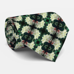 Cravate Blanc Azalea Fleur Abstrait Motif