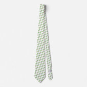 Cravate (blanc) - Chameleon vert (Devant)