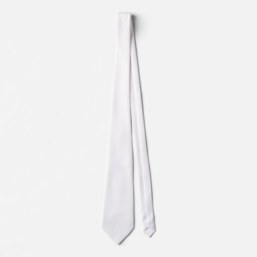 Cravate Blanc Classique Simple Et Simple Couleur Solide (Devant)
