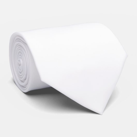 Cravate Blanc Classique Simple Et Simple Couleur Solide (Roulé)