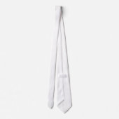Cravate Blanc Classique Simple Et Simple Couleur Solide (Dos)